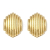 Oval Brass Stud Earrings EJEW-H154-09A-G-4