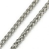 Trendy Men's 201 Stainless Steel Wheat Chain Necklaces X-NJEW-L043A-45P-2