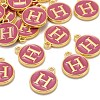 Golden Plated Alloy Enamel Charms X-ENAM-S118-08H-4