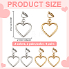 4 Pairs 2 Colors Iron Alloy Clip-on Earrings EJEW-HY0001-38-2
