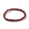 Natural Red Jasper Stretch Bracelets BJEW-JB04661-03-1