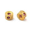 Brass Micro Pave Cubic Zirconia Beads KK-R216-11G-02-2