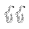 304 Stainless Steel Stud Earrings NX6000-01-1
