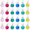 96Pcs 2 Bags 6 Colors Crack Glass Bead Pendants GLAA-BM0001-03-7