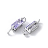 Brass Pave Cubic Zirconia Connector Charms KK-F892-53P-11-2