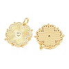 Brass Micro Pave Cubic Zirconia Pendants KK-C162-062G-01-2