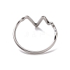 Non-Tarnish 201 Stainless Steel Wave Finger Ring for Women RJEW-J051-47P-3