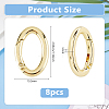 8Pcs Rack Plating Brass Springs Gate Rings KK-DC0004-77-2