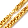 Iron Cuban Link Chain Necklaces for Women Men NJEW-A028-01A-G-2