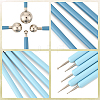 9Pcs 2 Styles Plastic Double Heads Modeling Clay Sculpting Tools Set TOOL-SP0001-09-3