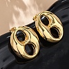 Oval 304 Stainless Steel Stud Earrings EJEW-A125-79B-G-2