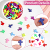 400Pcs Spray Painted Acrylic Beads ACRP-PA0001-05-6
