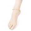 Brass Bar Link Chain Anklets AJEW-AN00319-02-4