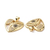 Brass with Cubic Zirconia Pendants KK-G453-09G-3