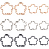 18Pcs 6 Colors Alloy Spring Gate Rings FIND-SC0019-01-1