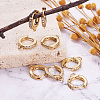 Eco-Friendly Brass Earring Hoops Findings KK-TA0007-40-4
