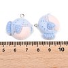 Flocking Opaque Resin Pendants RESI-P053-03A-P-3