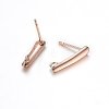 Ion Plating(IP) 304 Stainless Steel Stud Earring Findings X-STAS-H467-05RG-2