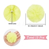 12Pcs Handmade Faux Rabbit Fur Pom Pom Ball Covered Pendants WOVE-SC0001-06C-2