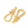 Brass Micro Pave Clear Cubic Zirconia Pendants KK-A304-28C-G-3