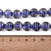 Frosted Handmade Foil Glass Beads Strands FOIL-Q002-02A-4