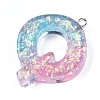 Transparent Epoxy Resin Pendants CRES-S364-002Q-2