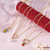 2Pcs Brass Necklaces NJEW-TAC0045-7