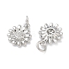 Brass Micro Pave Clear Cubic Zirconia Pendants KK-P349-10P-2