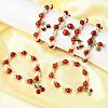 Brass Plastic Beads Bracelets BJEW-D314-02-2
