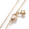 Brass Chain Pendants Necklaces NJEW-JN02383-02-4