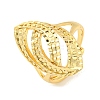 Brass Horse Eye Open Cuff Ring for Women RJEW-M173-08G-1