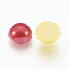 ABS Plastic Imitation Pearl Cabochons SACR-S738-8mm-M-2