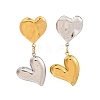304 Stainless Steel Dangle Stud Earrings EJEW-K296-02GP-02-2