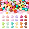  120Pcs 12 Colors Opaque Acrylic Beads MACR-TA0001-31-8