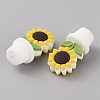 Sunflower Flowerpot Food Grade Eco-Friendly Silicone Beads SIL-TAC0002-20B-2