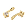 Brass Pave Clear Cubic Zirconia Charms CU-CBA9FFD-11G-07-2