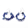 Natural Dyed Lapis Lazuli Dangle Earrings EJEW-E255-D03-2