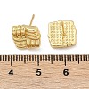 Brass Stud Earrings EJEW-H154-08A-G-5