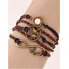 Suede Cord Knitted Multi-strand Bracelets WGDC426-08-1