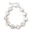 Heart CCB Plastic Beaded Bracelets BJEW-JB13008-02-2