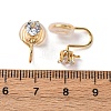 Brass Micro Pave Cubic Zirconia Ear Cuff Findings KK-F898-15D-G-3