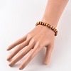 Round Wood Beaded Stretch Bracelets BJEW-JB02170-3