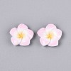 Plumeria Flower Opaque Resin Cabochons CRES-T025-30C-02-2