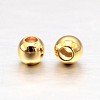Real Gold Plated Brass Round Spacer Beads Y-KK-L147-197-2.5mm-NR-2