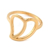 Ion Plating(IP) 304 Stainless Steel Hollow Heart Finger Rings for Women RJEW-S414-34B-G-2