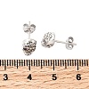 Halloween 925 Sterling Silver Cubic Zirconia Stud Earrings EJEW-P327-01C-AS-3