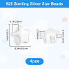 4Pcs 925 Sterling Silver Beads STER-BBC0007-96MS-2