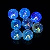 UV Plated Transparent Acrylic Beads X-OACR-Z013-10-2