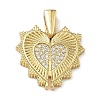 Brass Micro Pave Cubic Zirconia Pendants KK-L257-08G-01-1