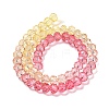 Transparent Painted Glass Beads Strands X1-DGLA-A034-T6mm-A07-5